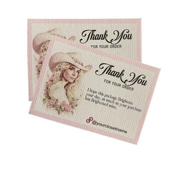 Hobbeesboutique Other - New 4x2.8 Inches Thank You Cards